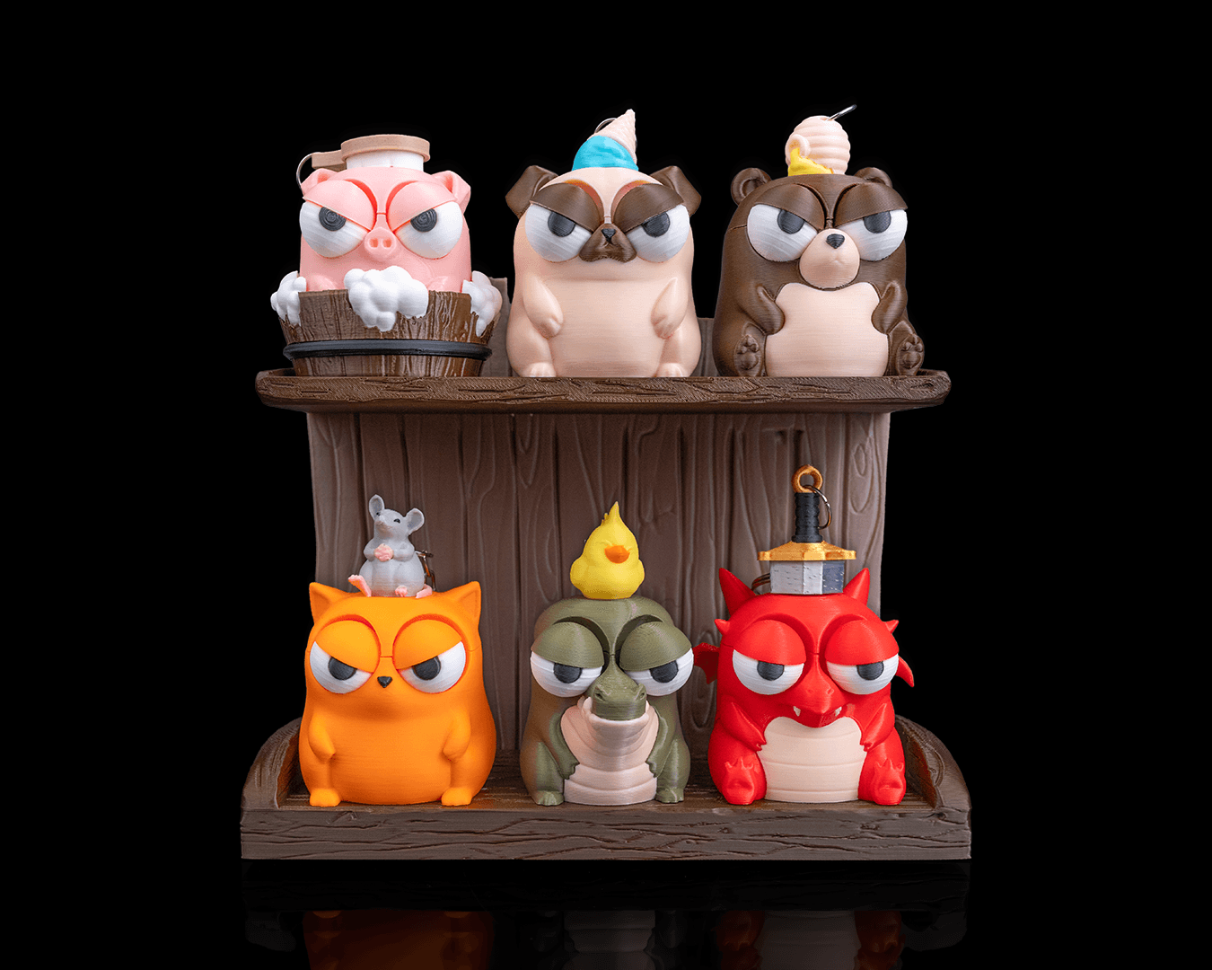 Chaveiro de animais irritados